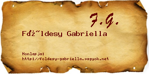 Földesy Gabriella névjegykártya