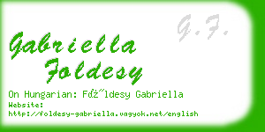 gabriella foldesy business card